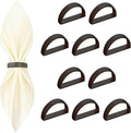 10 Pcs Black Napkin Rings by Unknown
