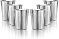 6 Pack 8 oz Stainless Steel Kids Cups, Children's Pint Cups, Stackable Metal by YOLCAR