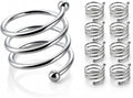 Napkin Ring Set of 8, Metal Serviette Holders by Unknown