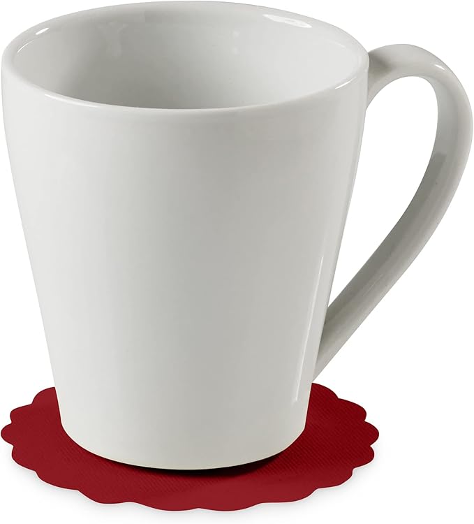 Disposable Burgundy Paper Coasters for Drinks, 3.5 Inch Round Coasters for Bar, Cocktail, Beverage, Wine Or Event, 500 Pack Bulk