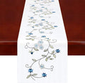Double Thickness Rustic Embroidered Floral Table Runners by Simhomsen
