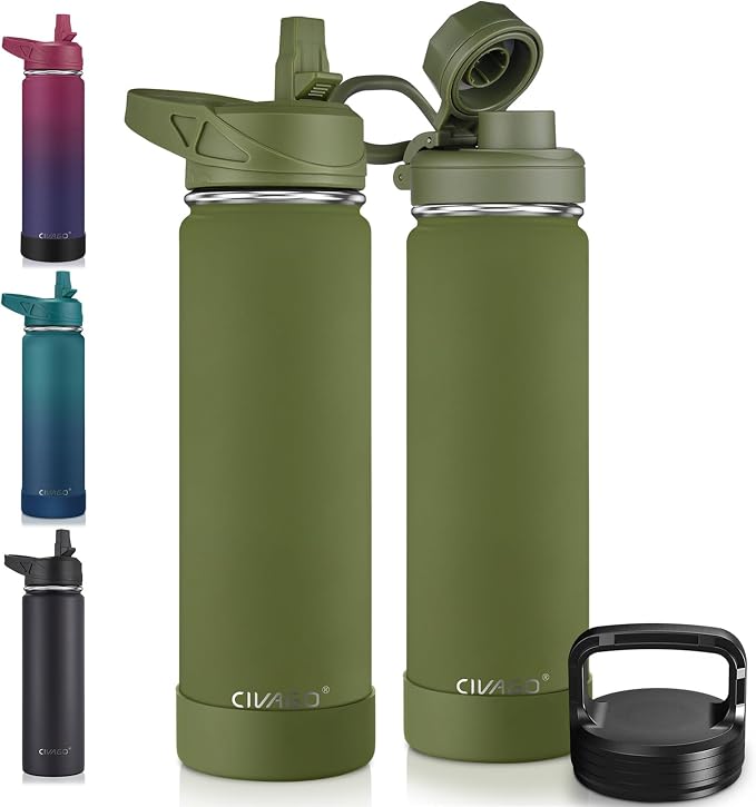 CIVAGO 22 oz Insulated Stainless Steel Water Bottle by CIVAGO