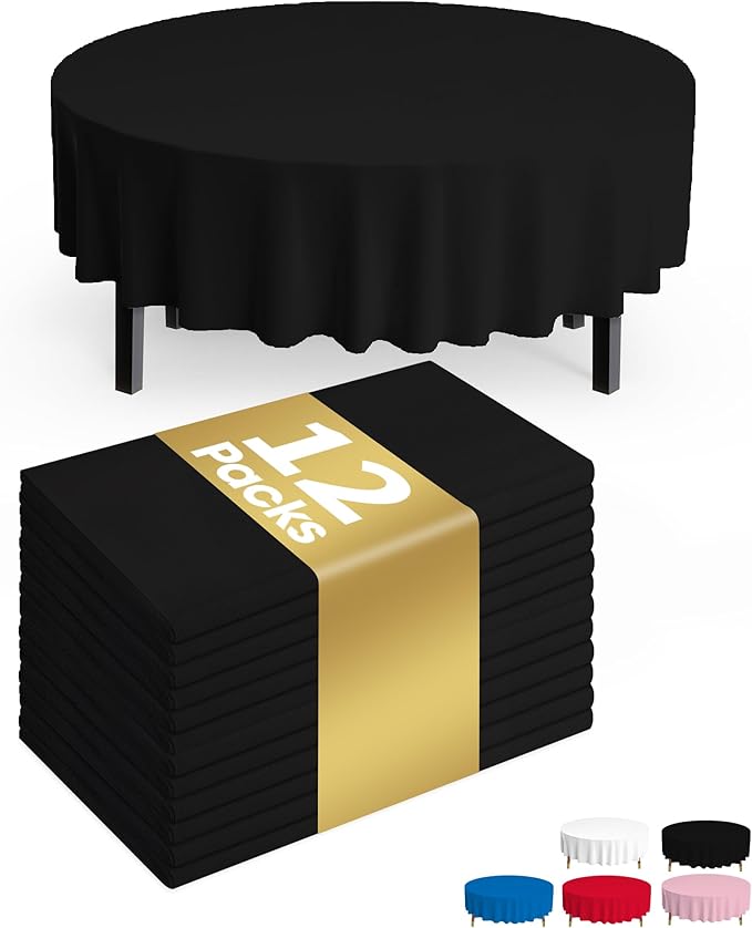 Pureegg Plastic Table Cloth Disposable 12 Pack, Graduation Decorations Class of by Pureegg