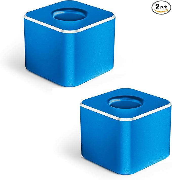 Aluminum Single Hole Pen Stand - Durable Fountain Pen Holder for Desk Display, Non - Slip Base, Minimalist Office/Home Organizer(Blue,2P)