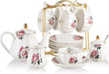 Sweejar Porcelain Tea Sets British Royal Series, 8 OZ Cups & Saucer Service by Sweejarco1949