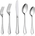 Silverware Set, 40-Piece Flatware Set, E-far Stainless Steel Eating Utensils by E-far