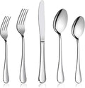 60-Piece Silverware Flatware Set, E-far Stainless Steel Dinner Cutlery Utensil by E-far