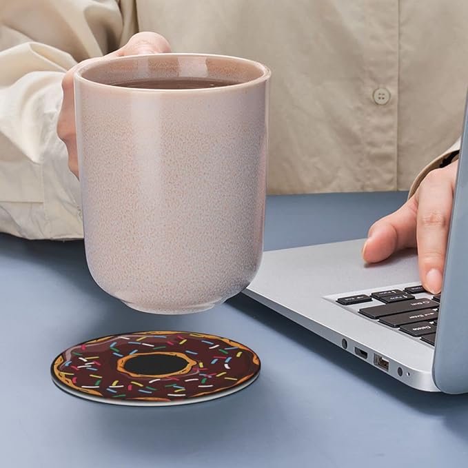6 Pcs Donut Funny Leather Coasters - Image 7