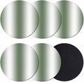 Ombre Sage Green Coasters Set of 6, Modern Minimalist Geometric Gradient Soft by PIEPLE