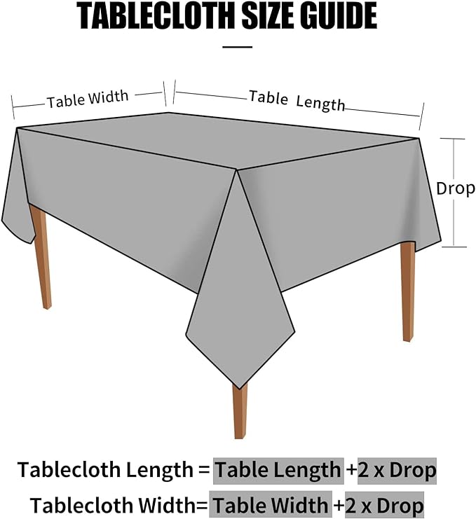 Smiry Rectangle Table Cloth, Waterproof Heavy Duty Vinyl Tablecloths, Wipeable Washable Table Cover for Kitchen and Dining Room (Black, 60" X 84")