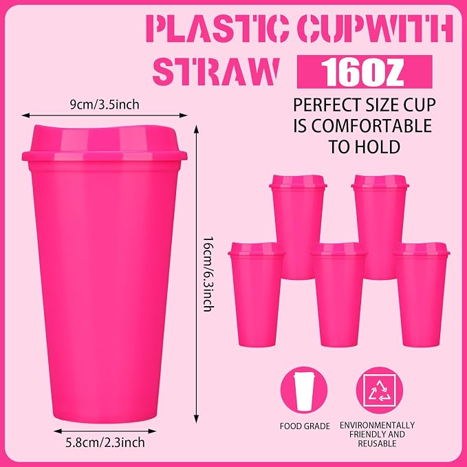 Domensi 15 Pack Reusable Plastic Coffee Cups - Image 2