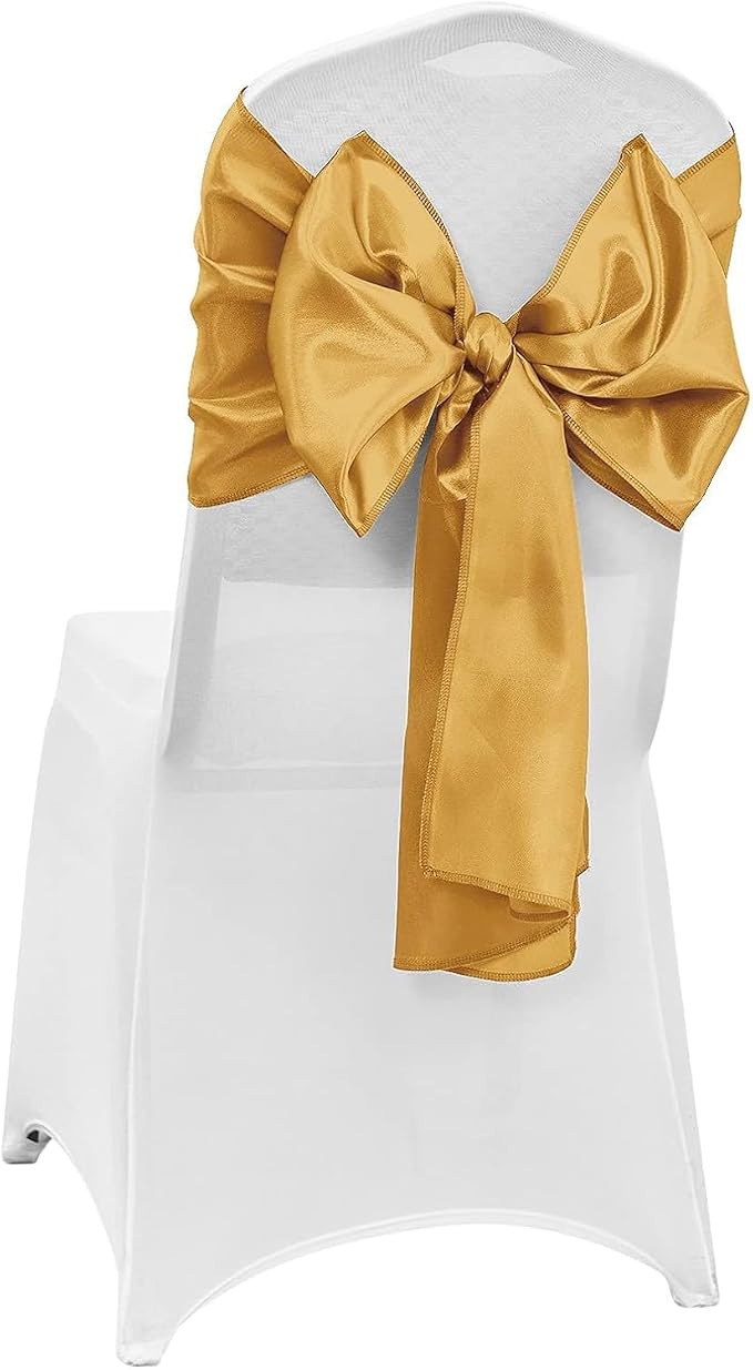10-Pack Old Gold Satin Table Runner 12 x 108 Inch Long Bright and Smooth Silk - Image 6
