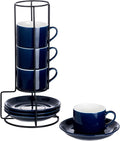Espresso Cups Set of 4, 4oz Stackable Coffee Cups by MEICHU
