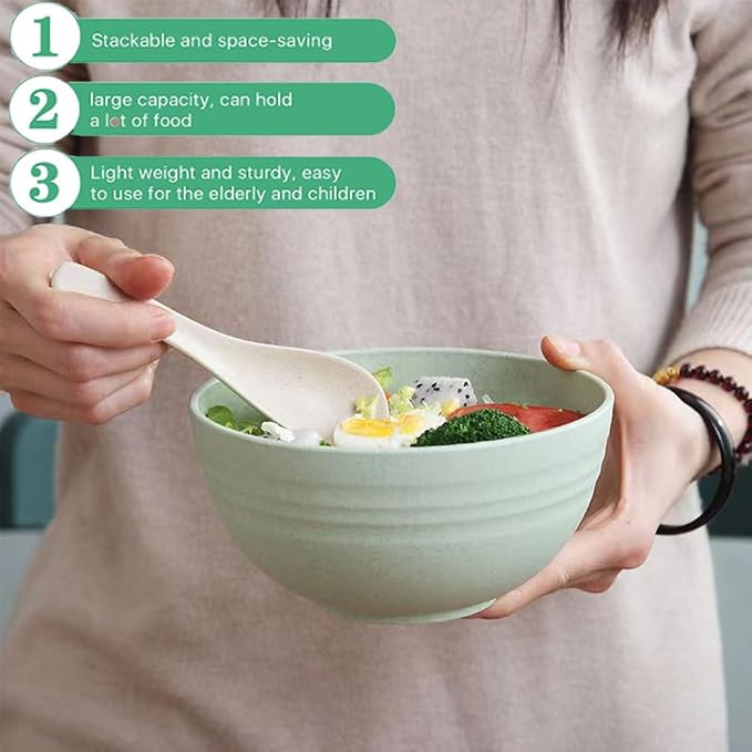 PUPOPIK Unbreakable Cereal Bowls 24 oz - Image 6