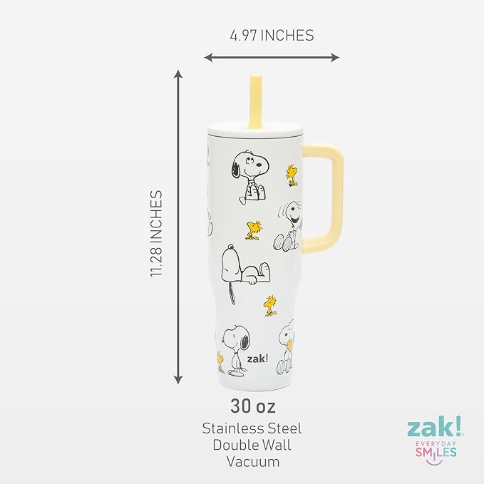 Zak Designs Peanuts 30oz Spill-Proof Insulated Stainless Steel Tumbler | BPA - Image 8