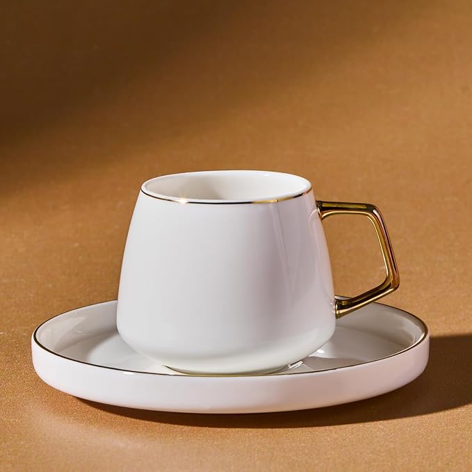 KARACA Saturn Gold Turkish Coffee Cup Set of 6, Espresso Cups - Image 4