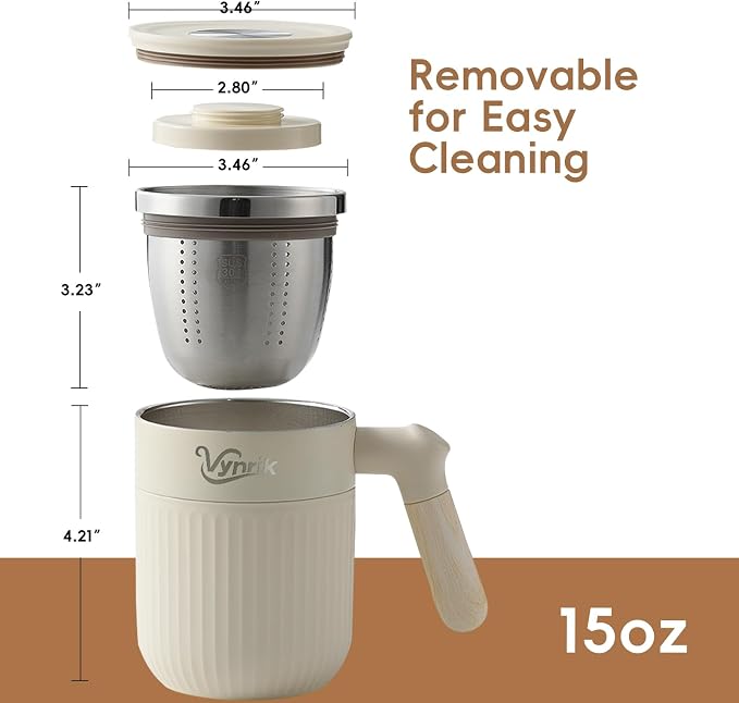 Tea Infuser Cup Doubles As Insulated Coffee Mug, Tea Cup - Image 5