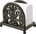 JOGREFUL Cast Iron Napkin Holder, Kitchen Organizer Scrollwork Latte Gold | by JOGREFUL