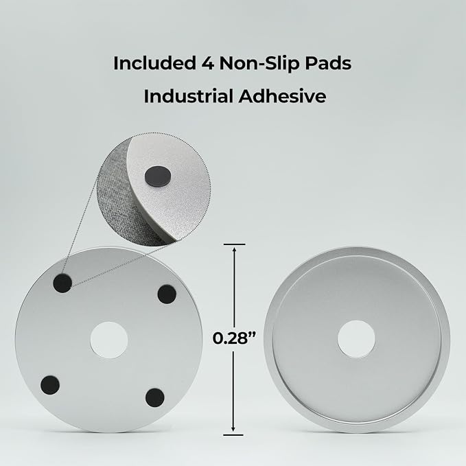 Brown Metal Coaster Set, Replaceable Absorbent Felt Pads, Non-Slip - Image 4
