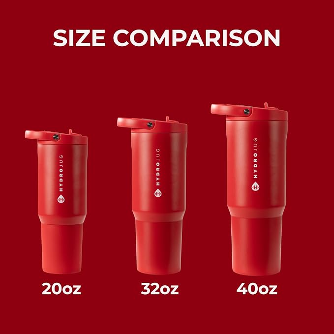 HydroJug Sport 32 oz Insulated Stainless Steel Water Bottle, Alumni Red - Image 4