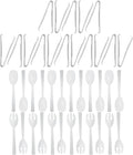 Party Essentials Plastic Party Buffet Serving Utensils Kit, Spoons/Forks/Tongs by PartyEssentials