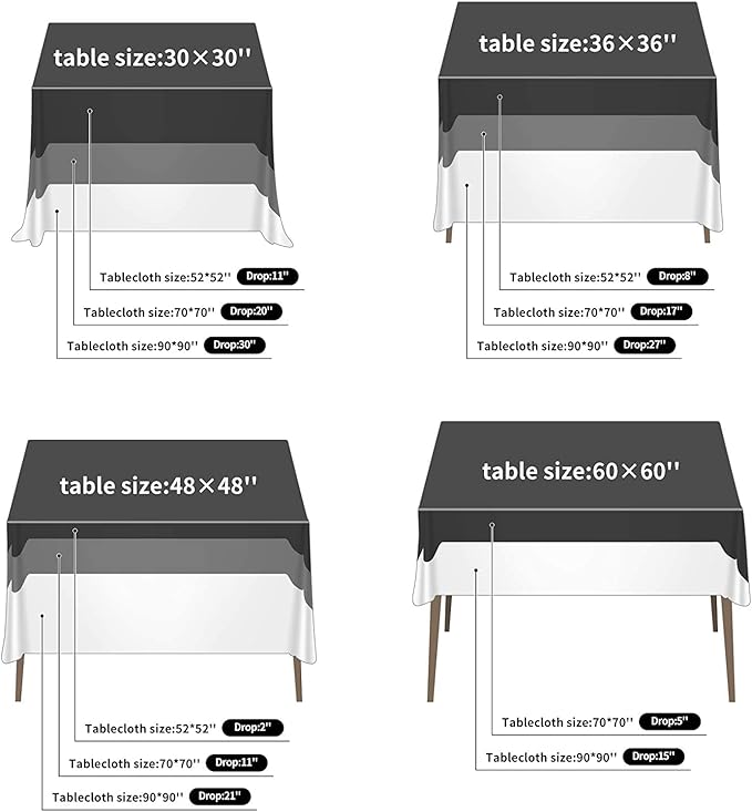 Fokitut 2 Pack Waterproof Square Tablecloth, 70x70 Inch, Stain Resistant and Wrinkle Polyester Table Cloth, Fabric Table Cover for Kitchen Dining, Wedding, Party, Holiday Dinner-Gold