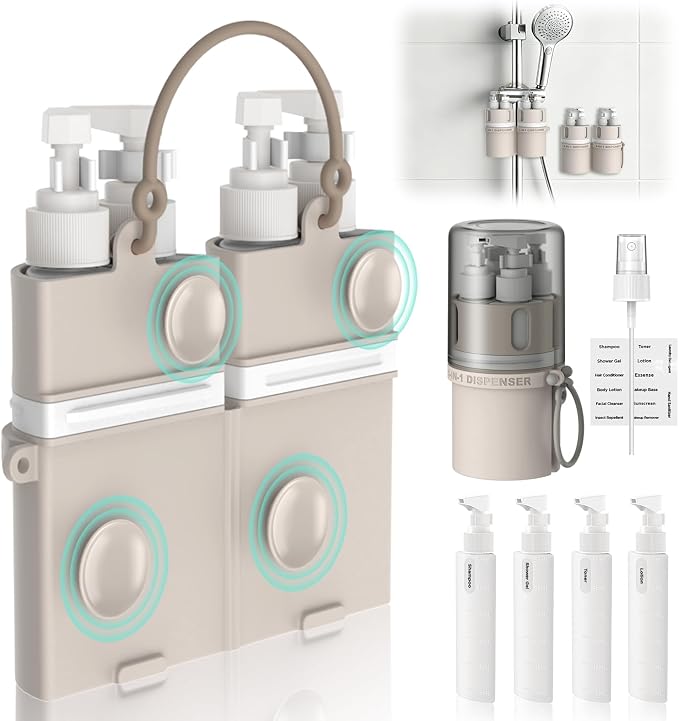 4 in 1 Travel Dispenser Bottle, Travel Toiletry Bottles by Unknown