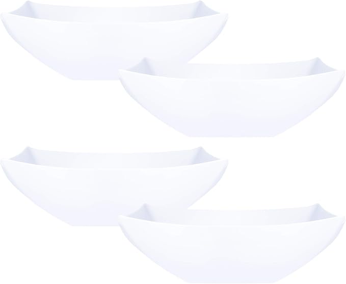 PLASTICPRO Disposable 32 ounce Square Serving Bowls, Party Snack or Salad Bowl by PLASTICPRO