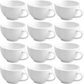 Reallnaive 12 pieces 7.5 oz Porcelain Espresso Cups Set White 220ml Durable by Unknown