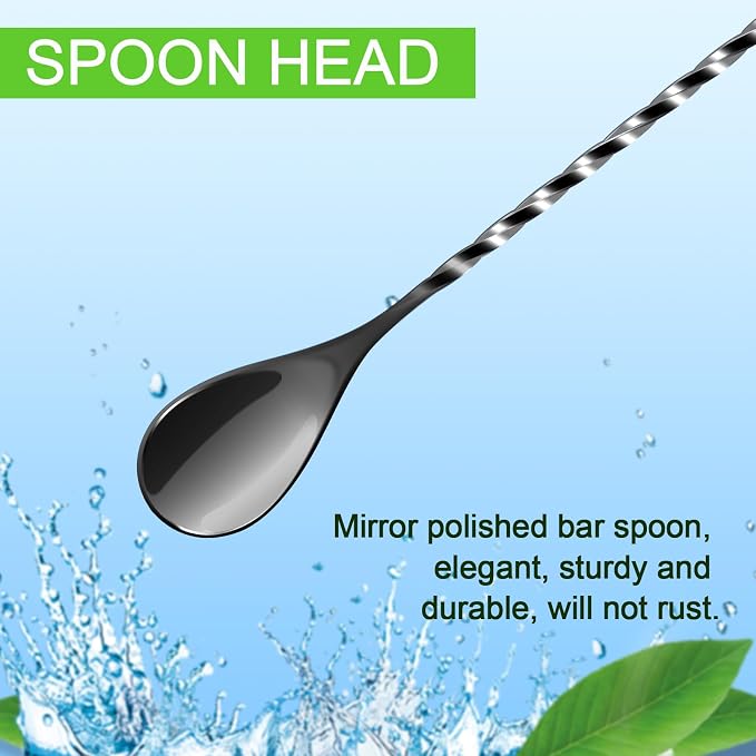 Bar Spoon Cocktail Mixing Stirrers, 12” - Image 3
