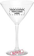 Custom Martini Glasses by ARC 10 oz. Set of 50, Personalized Bulk Pack - Perfect for Hotel, Bar, Restaurant or Lounge - Clear