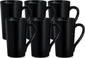 20 oz Ceramic Black Coffee Mugs Set of 6, Large Tall Coffee Mug by YINUOWEI