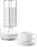 Sweese 8 Ounce Porcelain Stackable Cappuccino Cups by Sweese