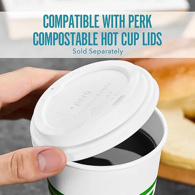 Perk Eco 12 Oz Compostable Paper Hot Cups - Image 6