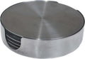 Thirstystone 6-Pack Round Stainless Steel Coasters in Holder | Heavy Duty by Thirstystone