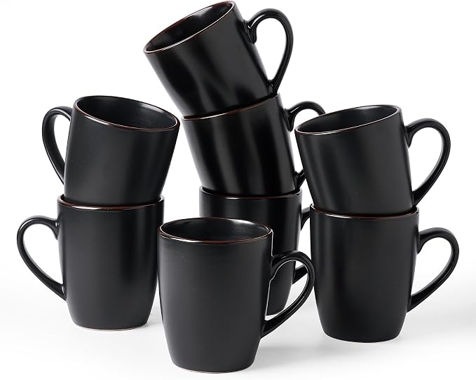 famiware Venus Coffee Mugs Set of 8, 13 oz Ceramic Stoneware Mug Cup Set | by Famiware
