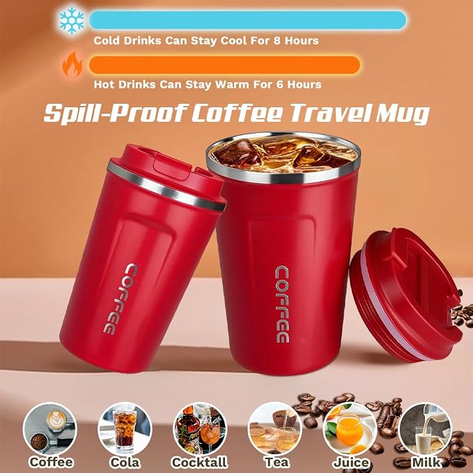 SPLMIFA Travel coffee mugs leak-proof, reusable coffee cup - Image 2