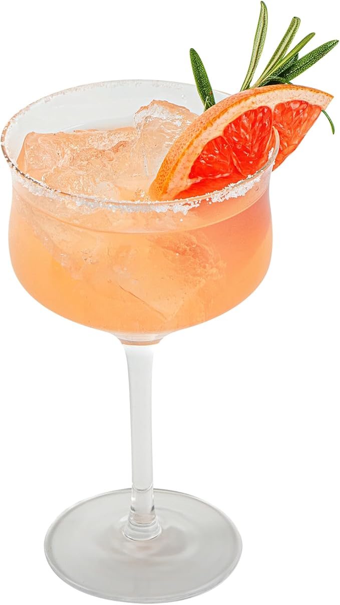 Restaurantware-Vetri 12 Ounce Bar Glasses, 6 Dishwashable Martini Glasses - No Lead, Long Stemmed, Clear Glass Cocktail Drinkware, For Hosting Parties, Serve Wine, Margarita, Cosmopolitan, And More