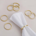Cuff Brushed Gold Napkin Rings Set of 8, Circle Napkin Buckles Holder by wonlex