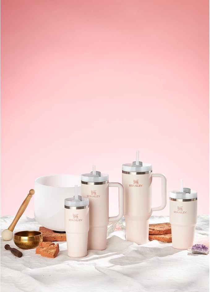 STANLEY Quencher H2.0 Flow State Tumbler, 40 oz, Rose Quartz 2.0 | Handle and - Image 6