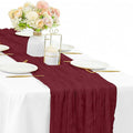 10FT Burgundy Cheesecloth Table Runner Gauze Fabric Boho Cheese Cloth Table by Sunnyline