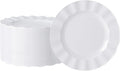 72 Pack White Plastic Plates, Thanksgiving by NZVCNTableware