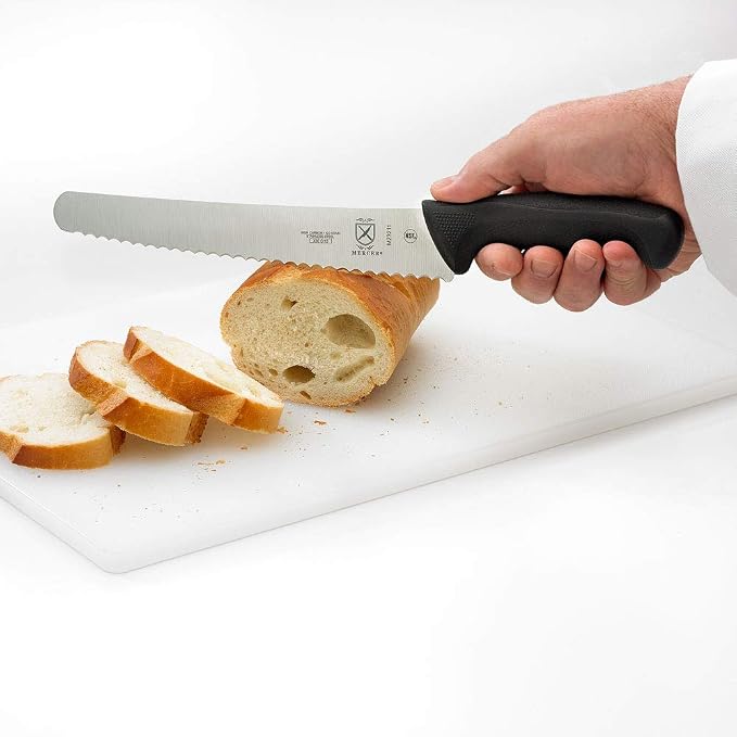 Mercer Culinary M23211 Millennia Black Handle, 10-Inch Left Handed Wavy Edge - Image 7