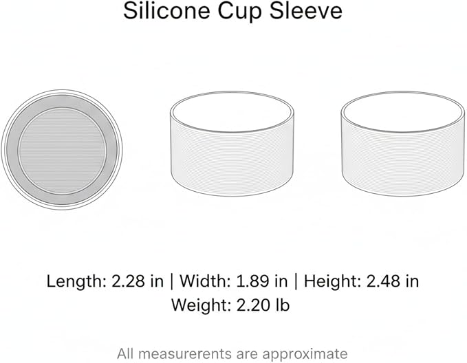 Silicone Cup Sleeve for Beverages, Textured Non-Slip Grip for Handle-less Mugs - Image 7