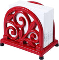 JOGREFUL Cast Iron Napkin Holder, Kitchen Organizer Foliage Scroll Red | by JOGREFUL