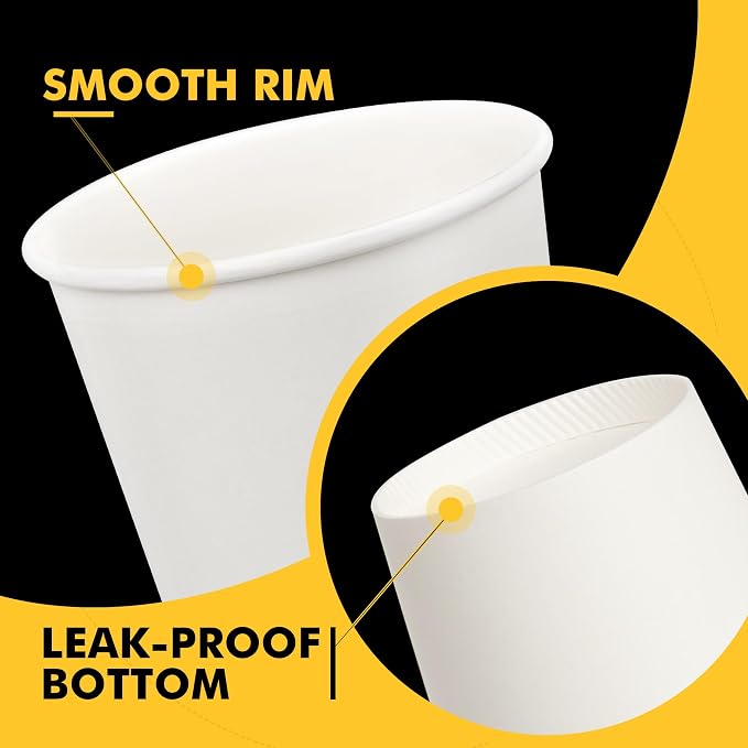 RACETOP 16 oz 50 Pack Disposable Coffee Cups - Image 3