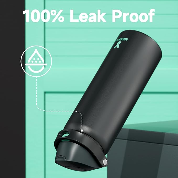 32 oz Insulated Water Bottle for Sports: Meoky Stainless Steel Water Bottle - Image 5