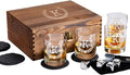 Froolu Customized Whiskey Gifts for Men - Personalized Scotch Glass Gift Set with Box - Engraved Wisky Rocks Glasses for Boyfriend, Husband, Dad - Valentine's, Birthday, Anniversary, Christmas.