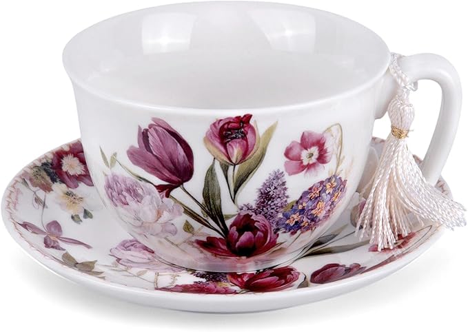STP GOODS Bone China Tea/Coffee Cup and Saucer in Gift Box Fine Bone China - Image 4