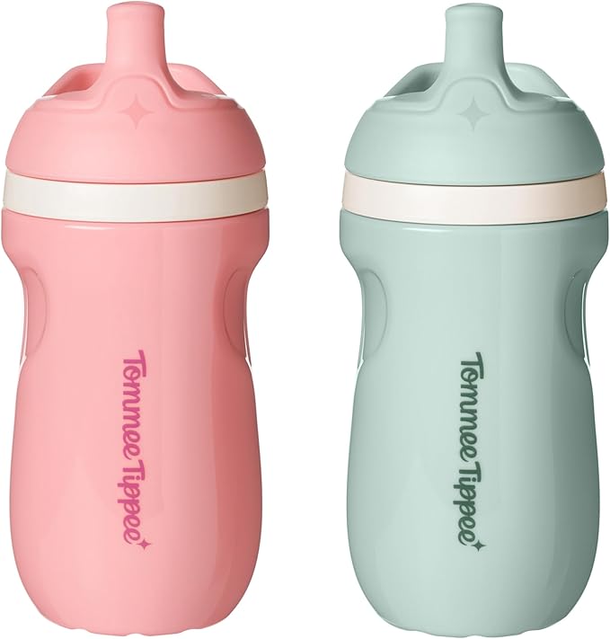 Tommee Tippee Toddler Sippy Cup, Sporty Spout, 1-3 Years, Insulated | Pack of 2 by TommeeTippee
